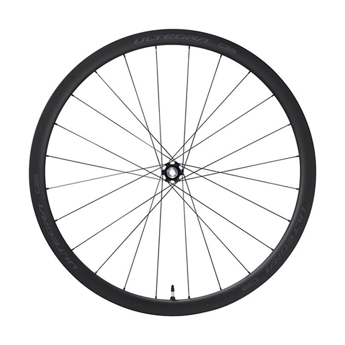 Roda dianteira em carbono SHIMANO ULTEGRA R8170-C36 para pneus Tubeless Ready (Center Lock)