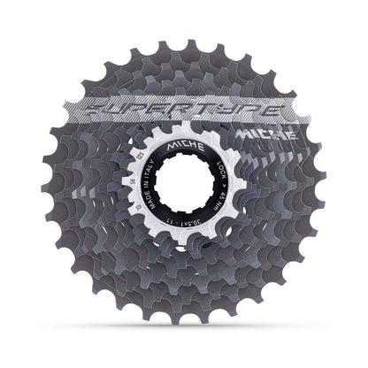 Cassete de 12 velocidades MICHE SUPERTYPE Shimano – fotografia principal sobre fundo branco