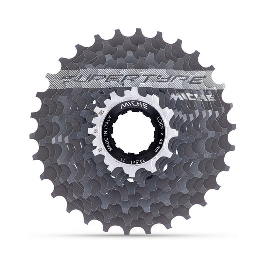 Cassete de 12 velocidades MICHE SUPERTYPE Shimano – fotografia principal sobre fundo branco