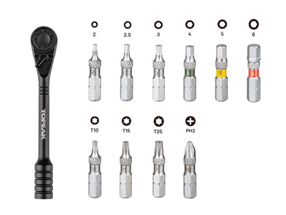 Chave de Roquete Compacta TOPEAK RATCHET ROCKET ESSENTIAL Preto
