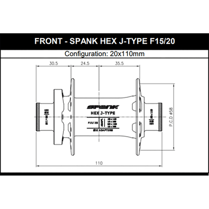 Cubo Dianteiro SPANK HEX 15/20 mm