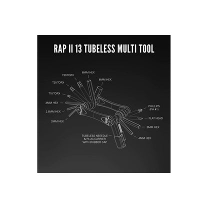 Multi-Ferramentas LEZYNE RAP II - Tubeless (13 Ferramentas)