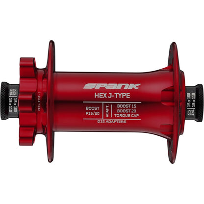 Cubo Dianteiro SPANK HEX 15/20 mm Boost Vermelho