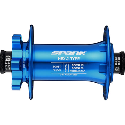 Cubo Dianteiro SPANK HEX 15/20 mm Boost Azul