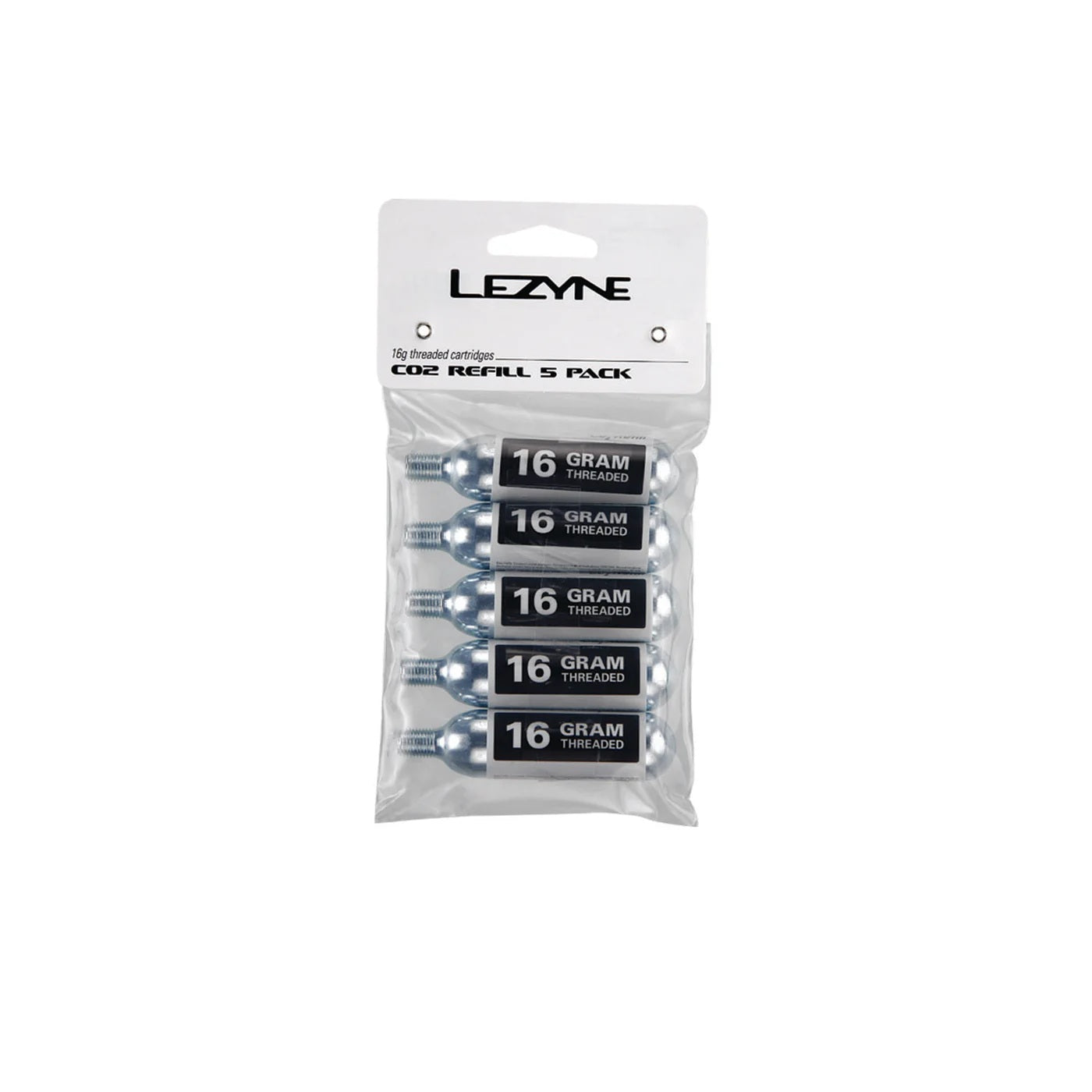 Cartucho de CO2 LEZYNE, com rosca (x5)