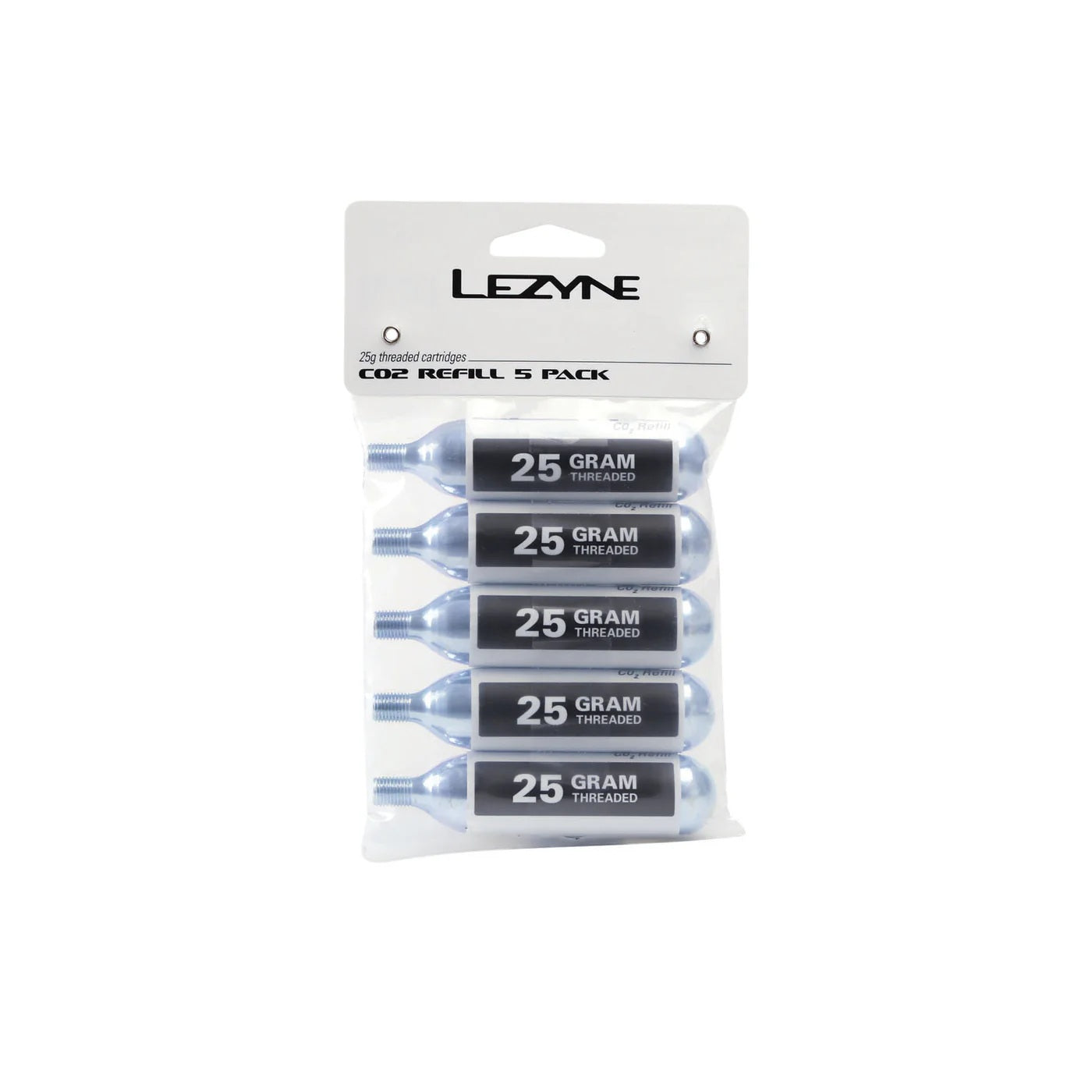 Cartucho de CO2 LEZYNE, com rosca (x5)
