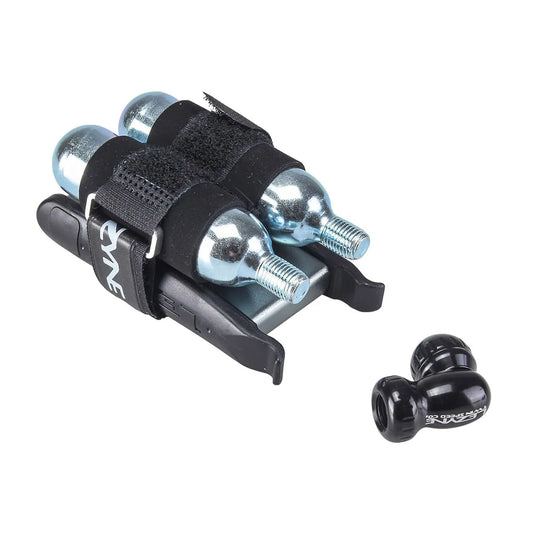 LEZYNE TWIN KIT Tampa de percussão de CO2 + cartucho roscado de CO2 de 16 g (x2)