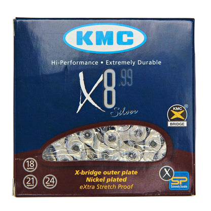 Corrente 6/7/8V KMC X8 Prateada