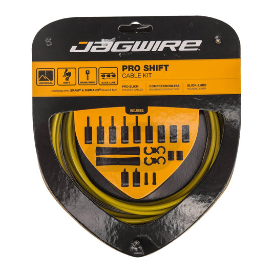 Kit de Câbles et Gaines de Dérailleur JAGWIRE ROAD AND MOUNTAIN PRO Jaune