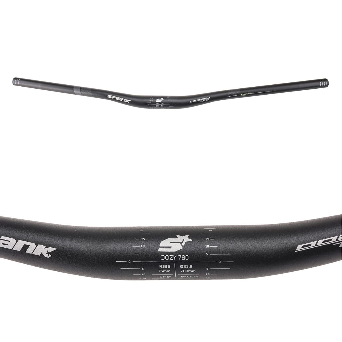 SPANK OOZY TRAIL 780 VIBROCORE Subida 15mm 780mm Suspensão preta