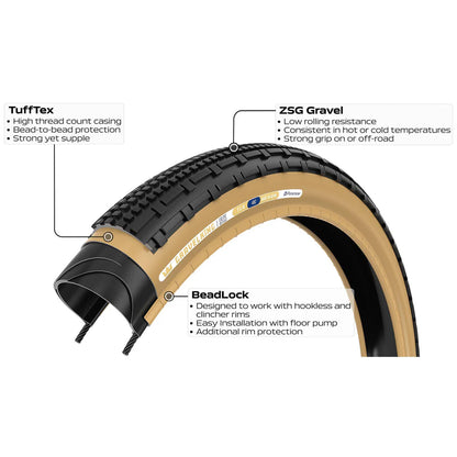 Pneu PANARACER GRAVELKING SK TLC Tubeless Ready Bege
