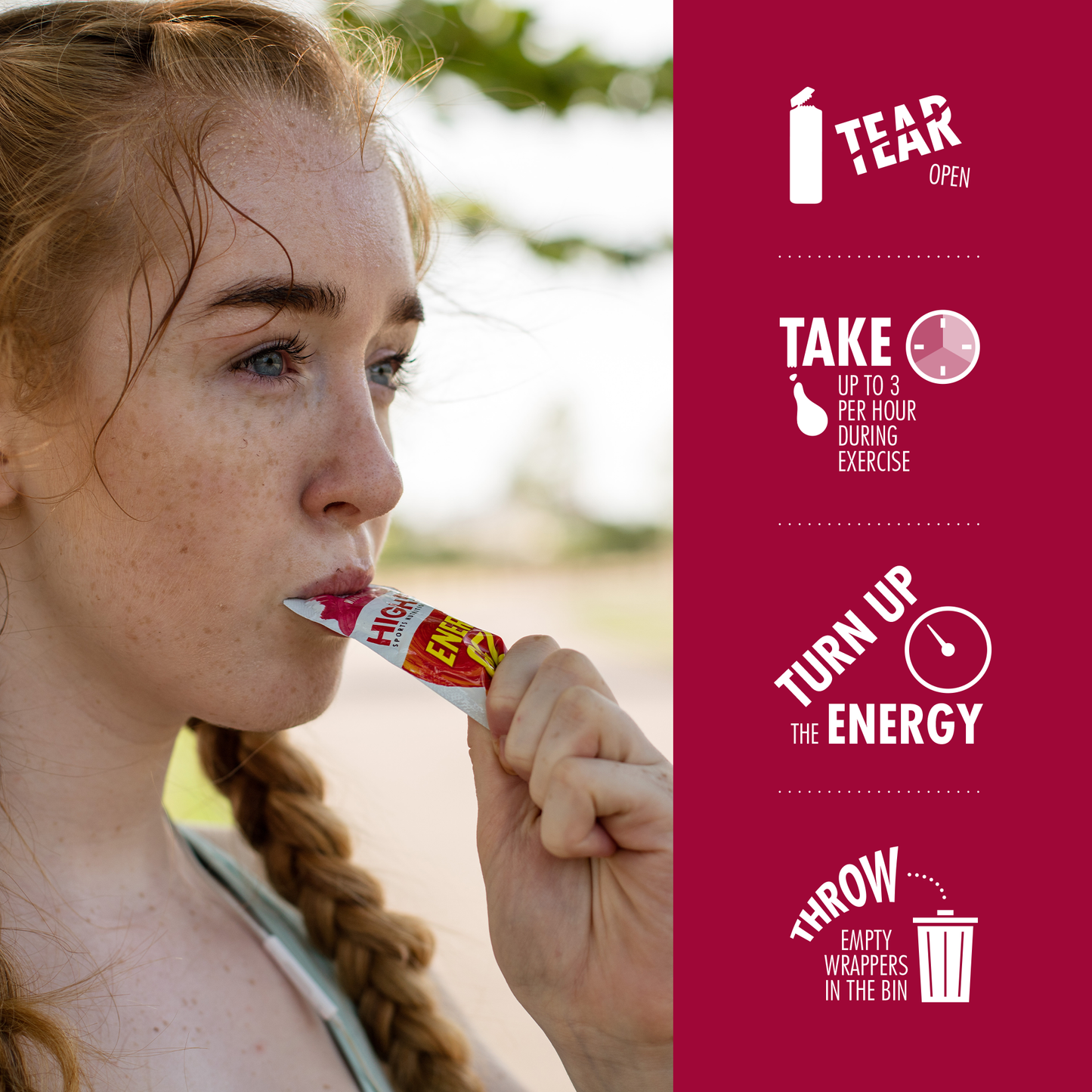 HIGH5 ENERGY GEL (40g) Bagas vermelhas