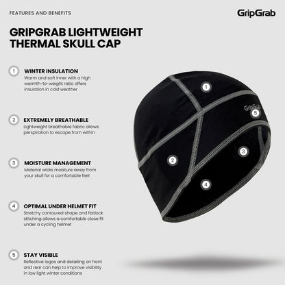 Gorro Sob Capacete GRIPGRAB THERMO Preto