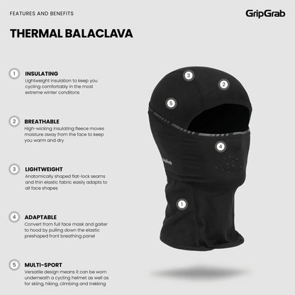 Cagoule GRIPGRAB THERMO WINTER Preto