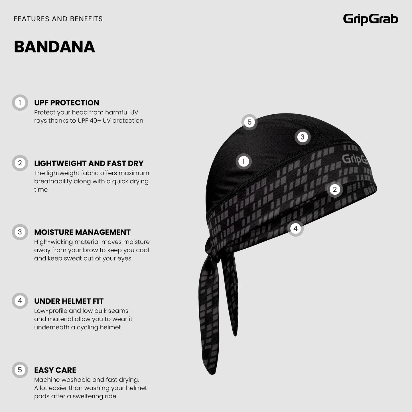 Bandana GRIPGRAB Preta