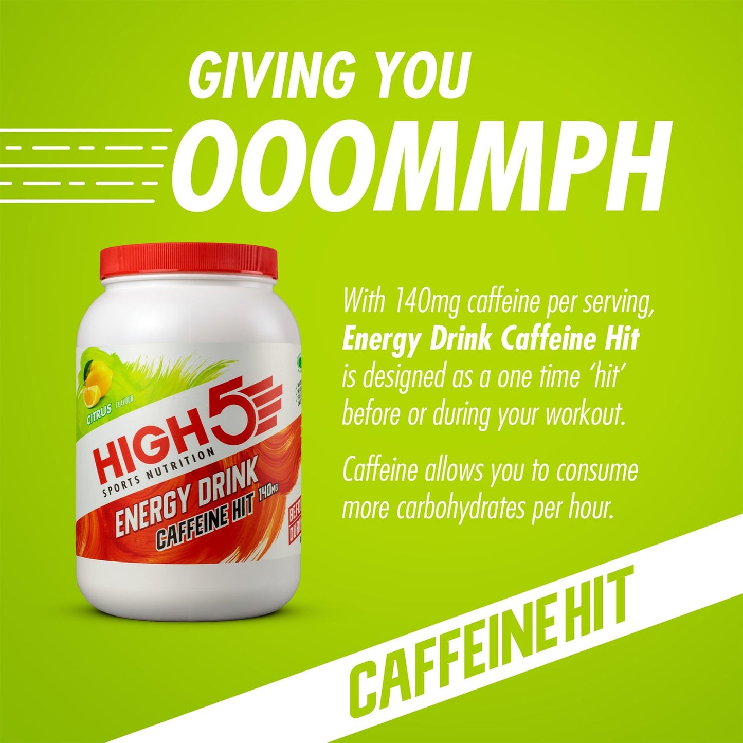 Bebida energética HIGH5 ENERGY DRINK CAFFEINE HIT (1,4 kg) Limão