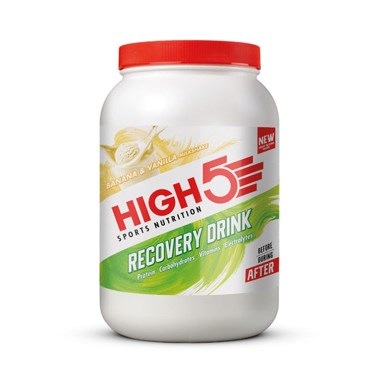 Bebida de recuperação HIGH5 RECOVERY DRINK (1,6 kg) Batido de baunilha e banana