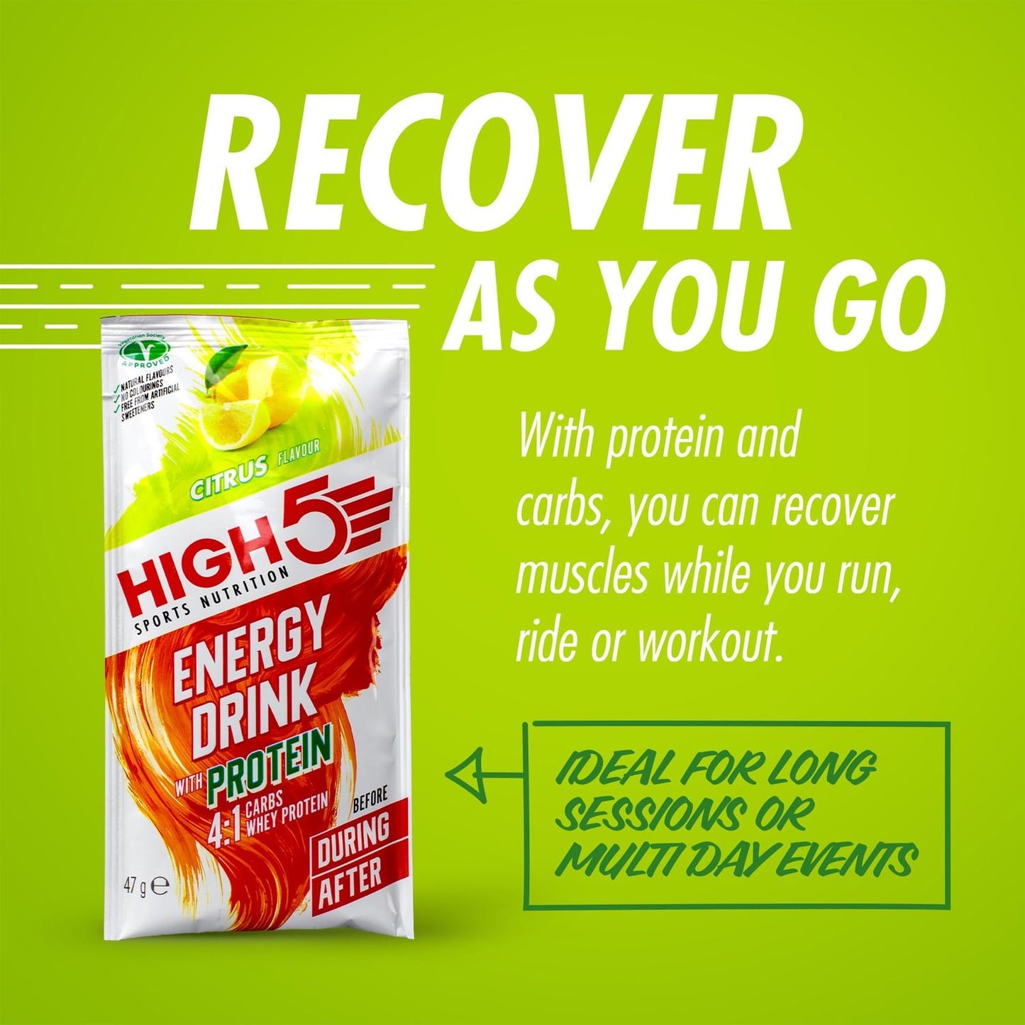 Bebida energética HIGH5 ENERGY DRINK PROTEÍNA (47g) Limão