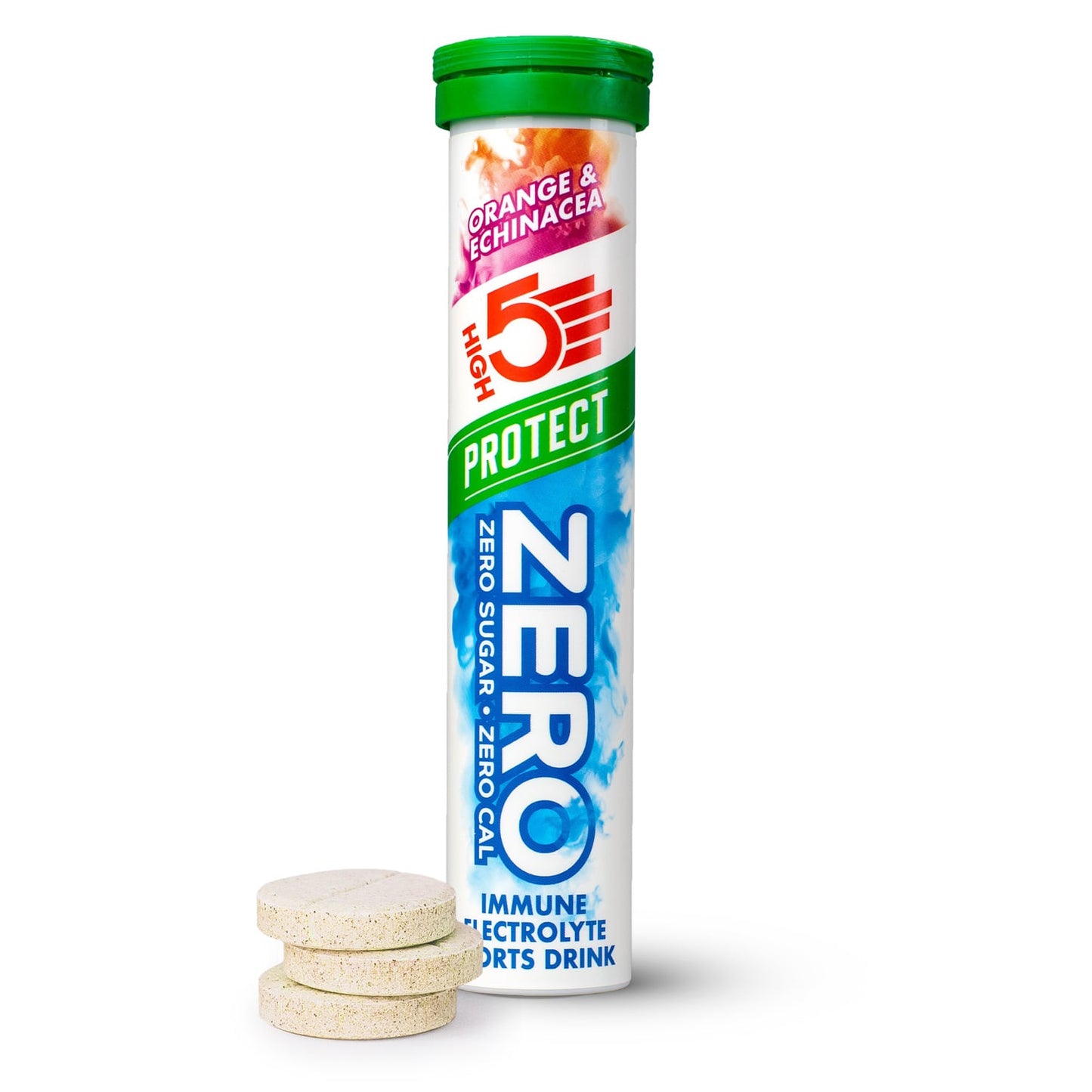 Comprimidos de hidratação electrolítica HIGH5 ZERO PROTECT (x20) Laranja e Equinácea