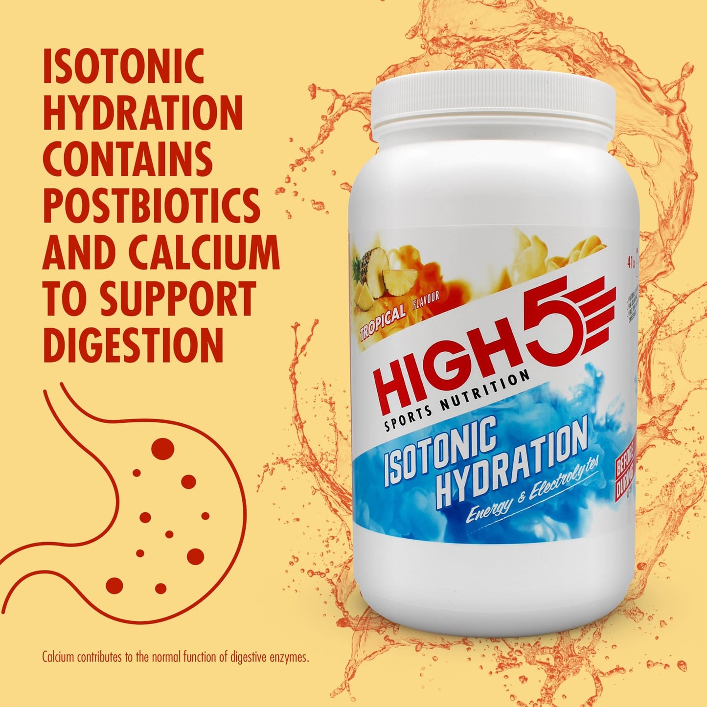 Bebida energética HIGH5 ISOTONIC (1.23kg) Tropical