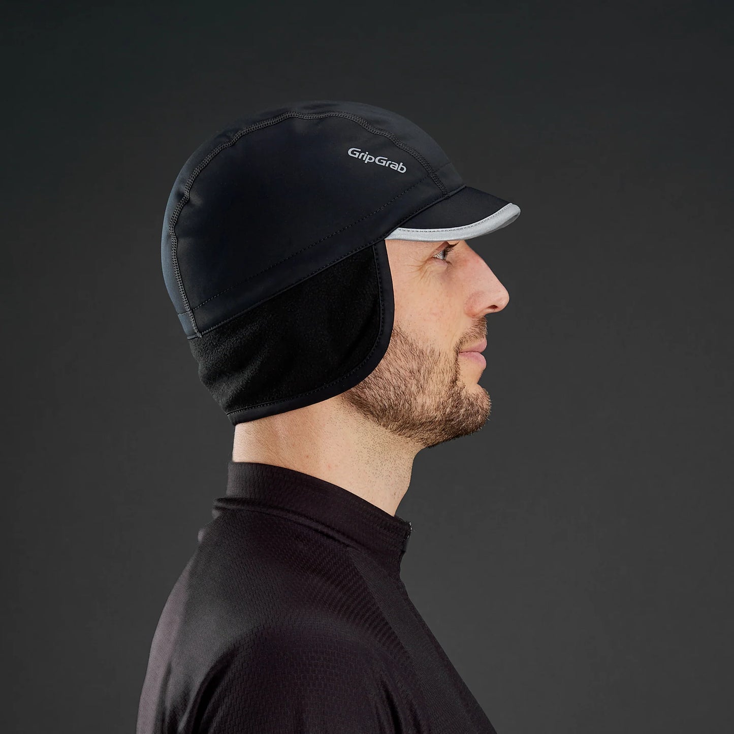 Boné de inverno GRIPGRAB BELGIAN STYLE THERMAL WINDPROOF WINTER Preto