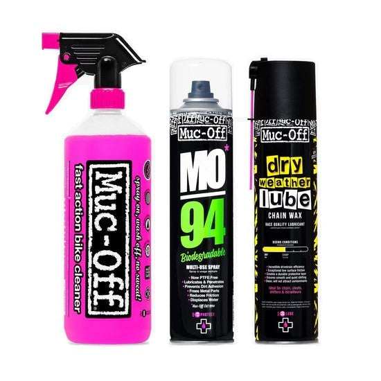 Kit de manutenção a seco MUC-OFF CLEAN-PROTECT-LUBE