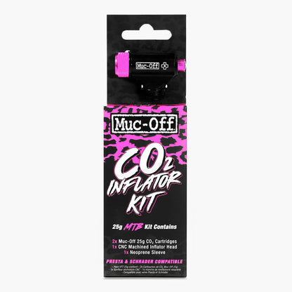 Insuflador CO2 MUC-OFF MTB + Cartuchos CO2 Roscados 25g (x2)