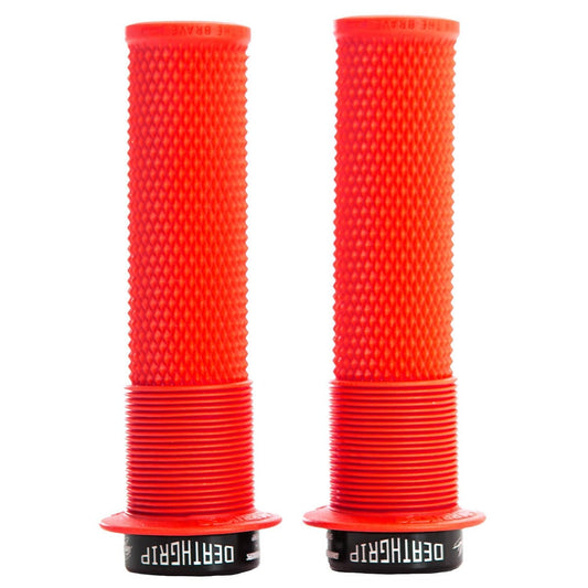 Grips DMR DEATHGRIP Flange Médio Lock-on Vermelho