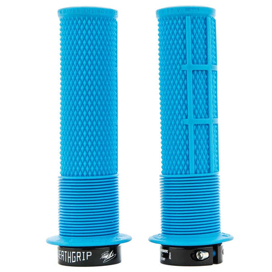 Grips DMR DEATHGRIP Flange Médio Lock-on Azul