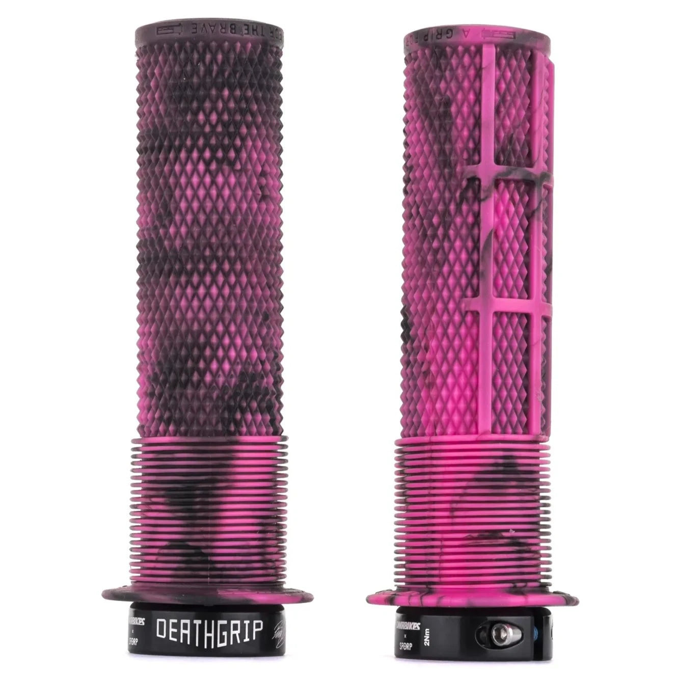 Grips DMR DEATHGRIP Flange Médio Lock-On Rosa