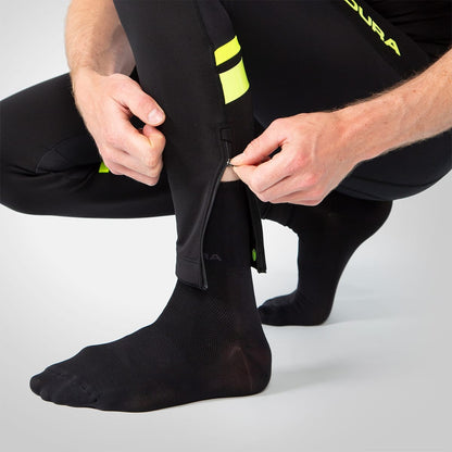 Culote Longo com Alças ENDURA WINDCHILL Preto/Amarelo