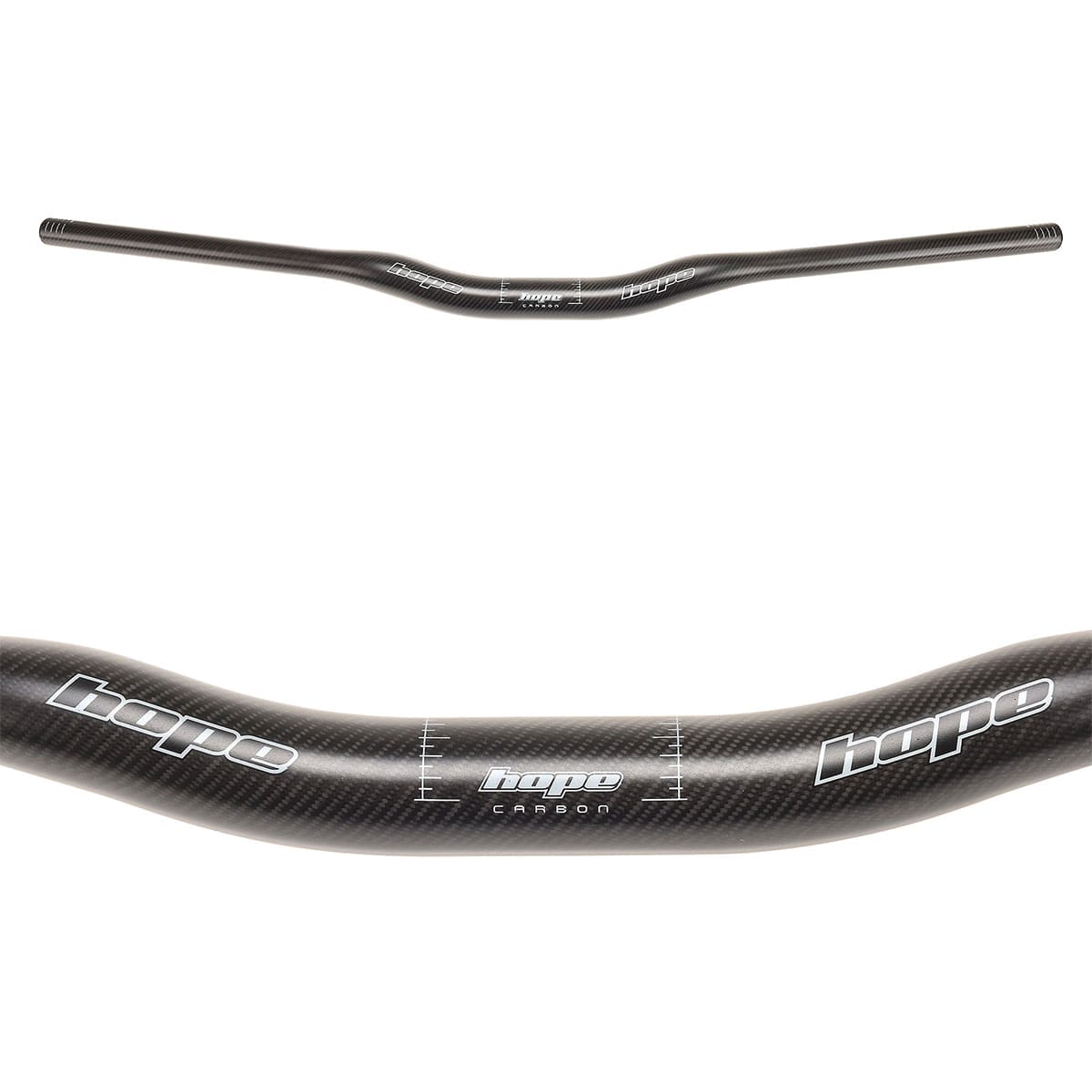 Guiador HOPE em carbono com elevação de 35 mm, 800 mm, preto