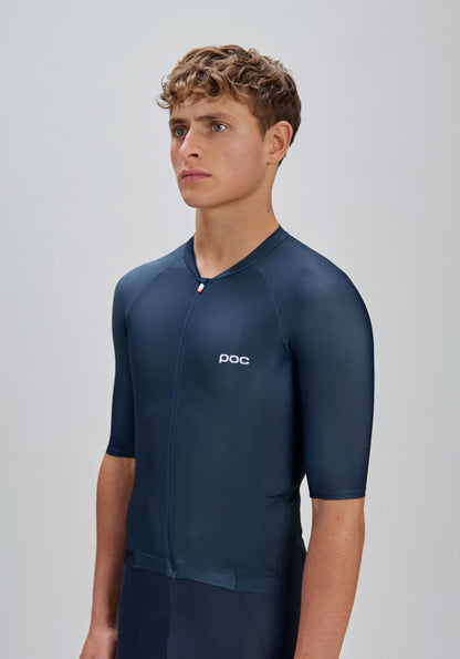 Maillot POC PRISTINE Mangas Curtas Azul-Marinho