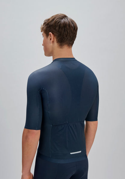 Maillot POC PRISTINE Mangas Curtas Azul-Marinho