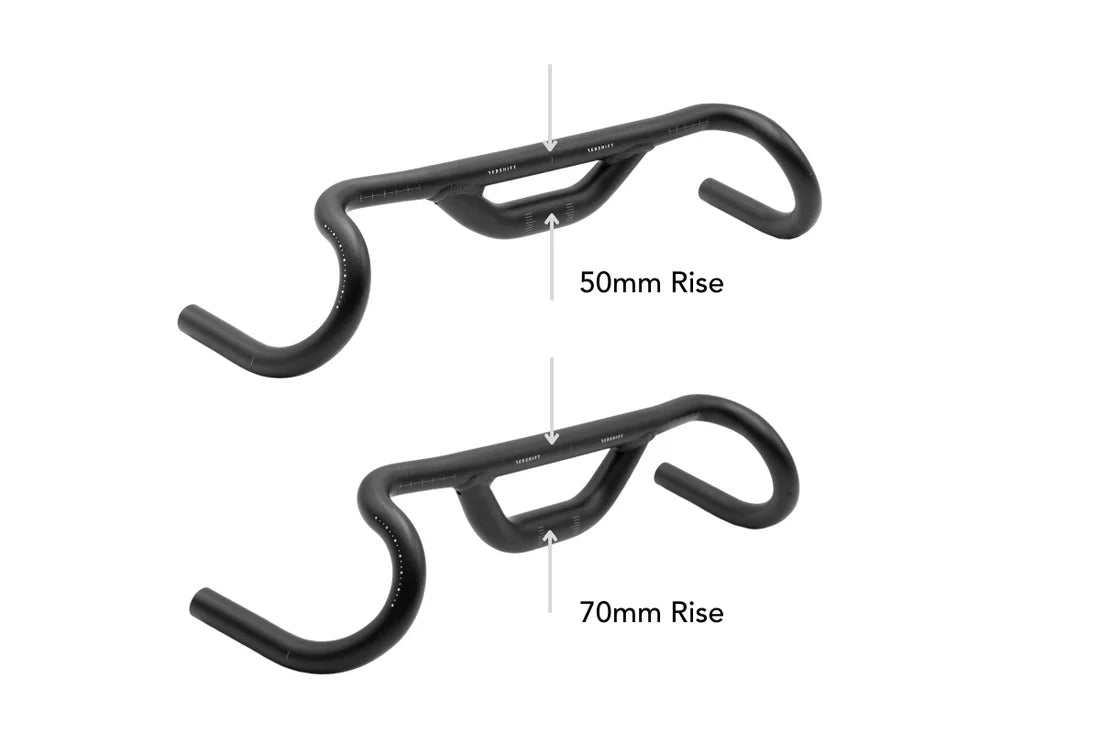Guiador Gravel REDSHIFT Top Shelf com inclinação de 10°, alargamento e elevação de 70 mm