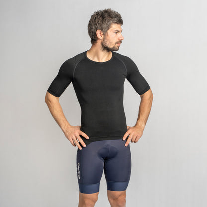 Camisola interior de manga curta GRIPGRAB PACR SPRING AUTUMN SEAMLESS preta