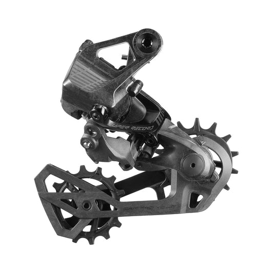 Desviador traseiro CAMPAGNOLO SUPER RECORD WRL de 13 velocidades, montagem direta – vista do produto sobre fundo branco