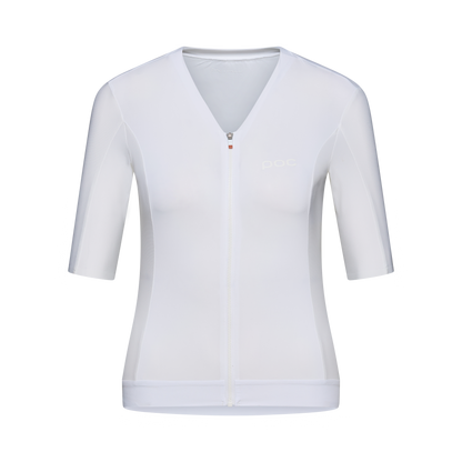 Maillot POC RACEDAY Mulher Mangas Curtas Branco
