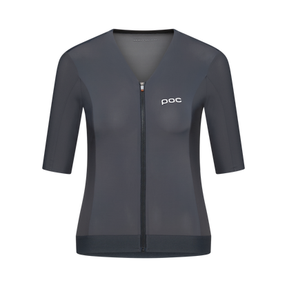 Maillot POC RACEDAY Feminino Mangas Curtas Cinzento