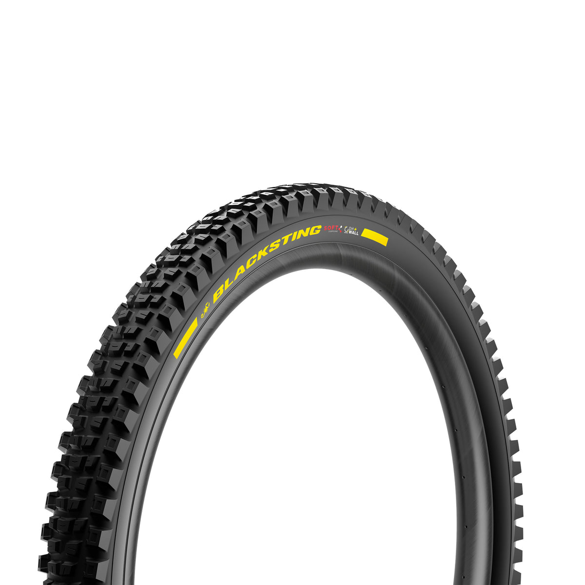 Pneu PIRELLI SCORPION BLACK STING 27.5x2.40 Soft DH+Wall Tubeless Ready Talão Flexível Preto/Amarelo Edição de Equipa