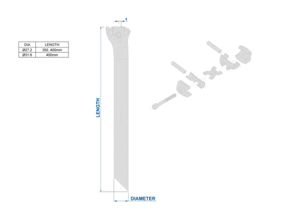 Canote de Selim RITCHEY SUPERLOGIC ONE-BOLT Recuo 5mm