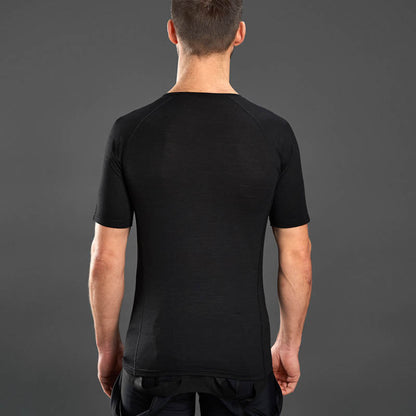 Camisola interior de manga curta GRIPGRAB MISTURA DE MERINO TÉRMICA preta