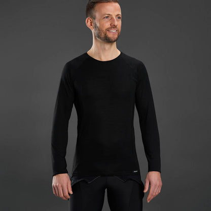 Camisola interior de manga comprida GRIPGRAB de mistura de merino térmica preta