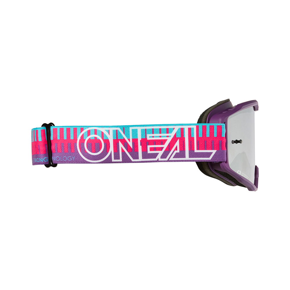 O'NEAL B-10 STRIPED Goggle Pink Silver Mirror Screen (óculos com riscas)