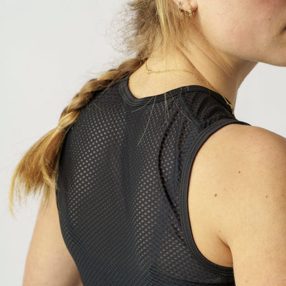 Camisola interior sem mangas para mulher GRIPGRAB ULTRALIGHT MESH preta