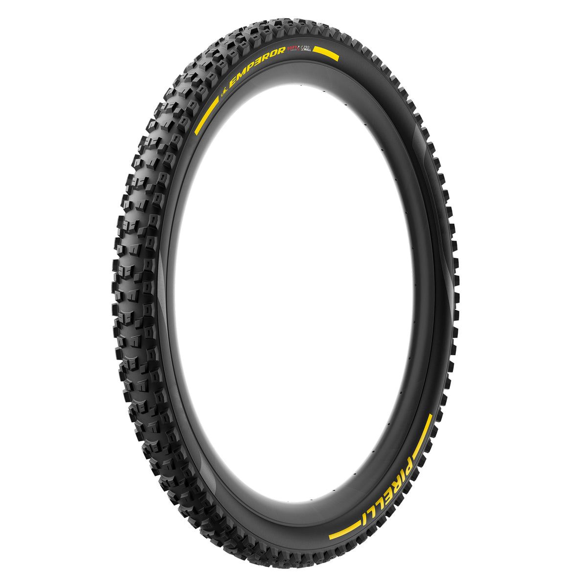 Pneu PIRELLI SCORPION EMPEROR 27.5x2.40 Soft ProWall Tubeless Ready de talão flexível preto/amarelo Team Edition