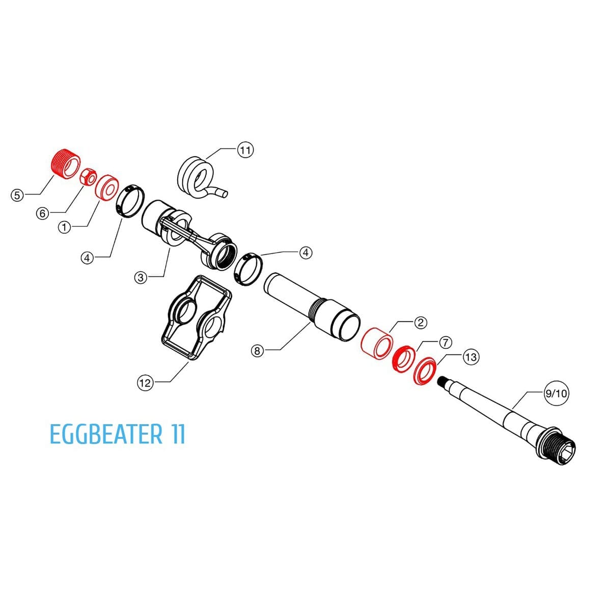 Kit de Recondicionamento para Pedais CRANKBROTHERS EGGBEATER / CANDY 11 #16229