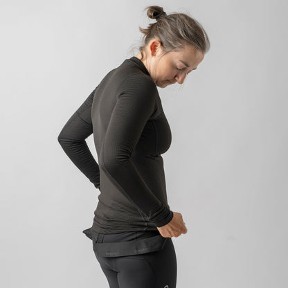 Camisola interior de manga comprida para mulher GRIPGRAB RIDE WINTER preta