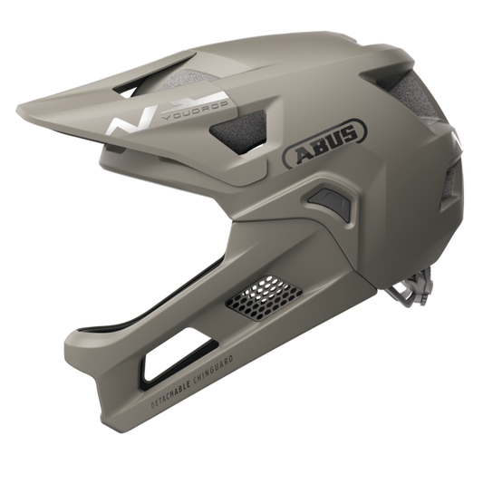 Capacete MTB ABUS YOUDROP FF Junior Dust Cinzento
