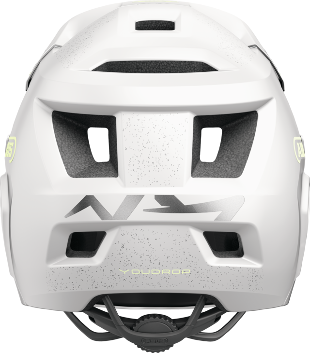 Capacete BTT ABUS YOUDROP FF Junior Lemon Branco